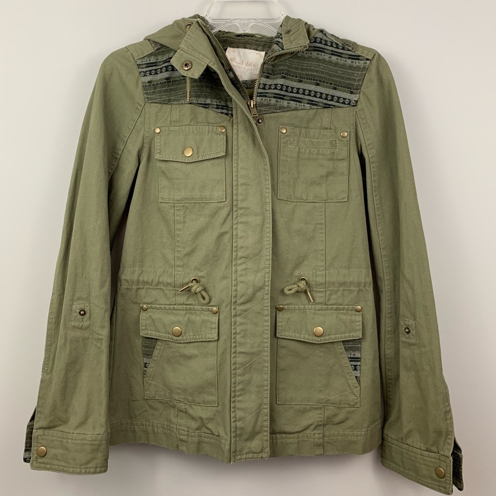 Altar’d state green bomber style utility jacket